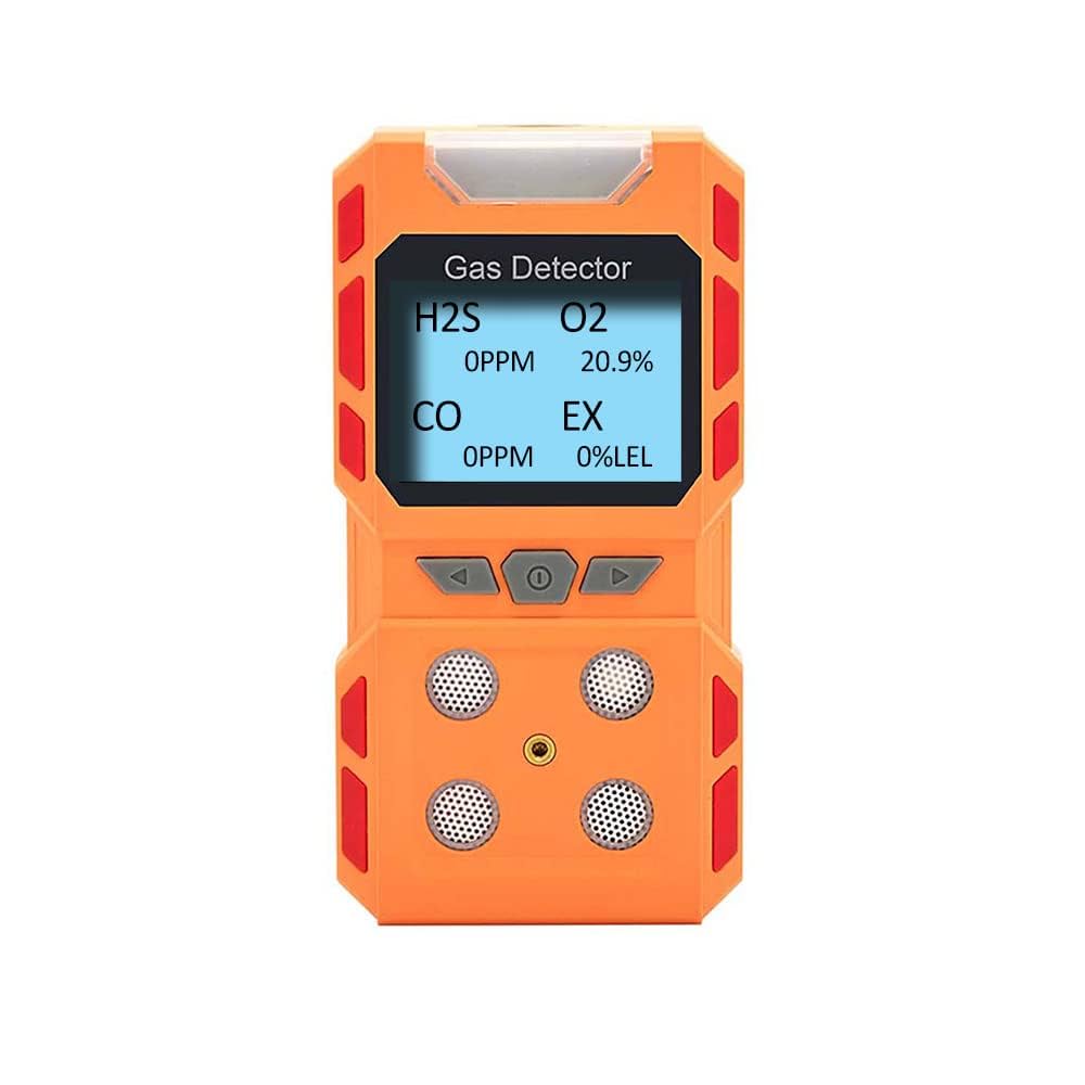 GiiHoo 4 Gas Detector for H2S, O2, CO and EX Portable Visual